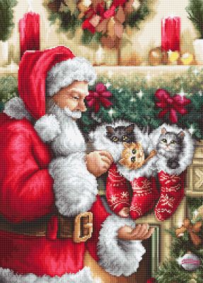 Santa Claus (18 count Aida) - Click Image to Close